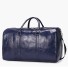 Pánská kožená cestovní taška tmavě modrá