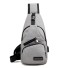 Pánská taška přes rameno s USB portem J2091 šedá