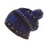 Pánska vzorovaná čiapka s brmbolcom J1456 modrá