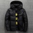 Pánska zimná bunda s kapucňou A1743 čierna