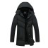 Pánska zimná bunda s kapucňou A1802 čierna