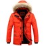 Pánska zimná bunda s kapucňou S52 červená