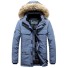 Pánska zimná bunda s kapucňou S52 modrá