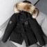 Pánska zimná bunda s kožušinkou F1107 čierna
