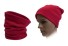 Pánská zimní čepice a nákrčník 2v1 J3240 tmavě červená
