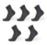 Pánske bambusové ponožky - 5 párov tmavo sivá