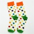 Pánske bavlnené ponožky s bodkami biela