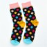 Pánske bavlnené ponožky s bodkami čierna