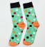 Pánske bavlnené ponožky s bodkami zelená
