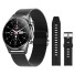 Pánske chytré hodinky s náhradným pásikom K1296 čierna