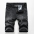 Pánske čierne džínsové kraťasy 1