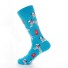 Pánske dlhé ponožky s potlačou psov svetlo modrá