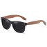 Pánske drevené slnečné okuliare E2158 čierna