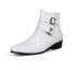 Pánske elegantné členkové topánky J2107 biela