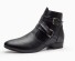 Pánske elegantné členkové topánky J2107 čierna