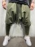 Pánské harémové kalhoty F1535 armádní zelená
