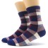 Pánske kockované ponožky A2485 červená