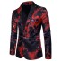 Pánske luxusné sako v zaujímavom prevedení J1482 červená