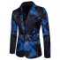 Pánske luxusné sako v zaujímavom prevedení J1482 modrá