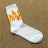 Pánské ponožky s plameny bílá