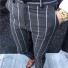 Pánské pruhované kalhoty F1730 tmavě šedá