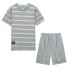 Pánske pruhované pyžamo T2413 sivá