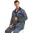 Pánske pruhované pyžamo T2415 tmavo modrá