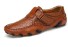 Pánske spoločenské topánky - Mokasíny J1515 hnedá