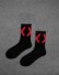 Pánske štýlové ponožky X čierno-červená