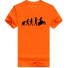 Pánské tričko - Evoluce motokrosu J3243 oranžová
