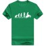 Pánské tričko - Evoluce motokrosu J3243 zeleno-bílá