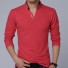 Pánske tričko s dlhým rukávom T2046 červená