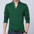 Pánske tričko s dlhým rukávom T2046 tmavo zelená