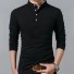 Pánske tričko s dlhým rukávom T2048 čierna