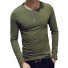 Pánske tričko s dlhým rukávom T2062 armádny zelená