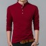 Pánské tričko s dlouhým rukávem T2048 tmavě červená