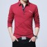 Pánské tričko s dlouhým rukávem T2221 červená