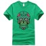 Pánské tričko s lebkou T2056 zelená