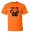 Pánské tričko s mopsíkem J3061 oranžová