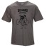 Pánské tričko s potiskem - Mops s činkou J975 tmavě šedá