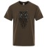 Pánské tričko se sovou T2164 kávová