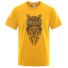 Pánské tričko se sovou T2164 žlutá