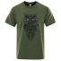 Pánske tričko so sovou T2164 armádny zelená