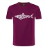 Pánske tričko so žralokom T2377 fialová