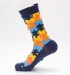Pánske vysoké ponožky - Puzzle tmavo modrá