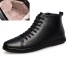 Pánske zimné šnurovacie topánky J1547 čierna