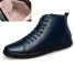 Pánske zimné šnurovacie topánky J1547 modrá