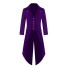 Pánsky dlhý kabát Frak J2689 purpurová
