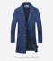 Pánsky dlhý zimný kabát J3062 tmavo modrá