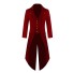Pánský dlouhý kabát Frak J2689 červená